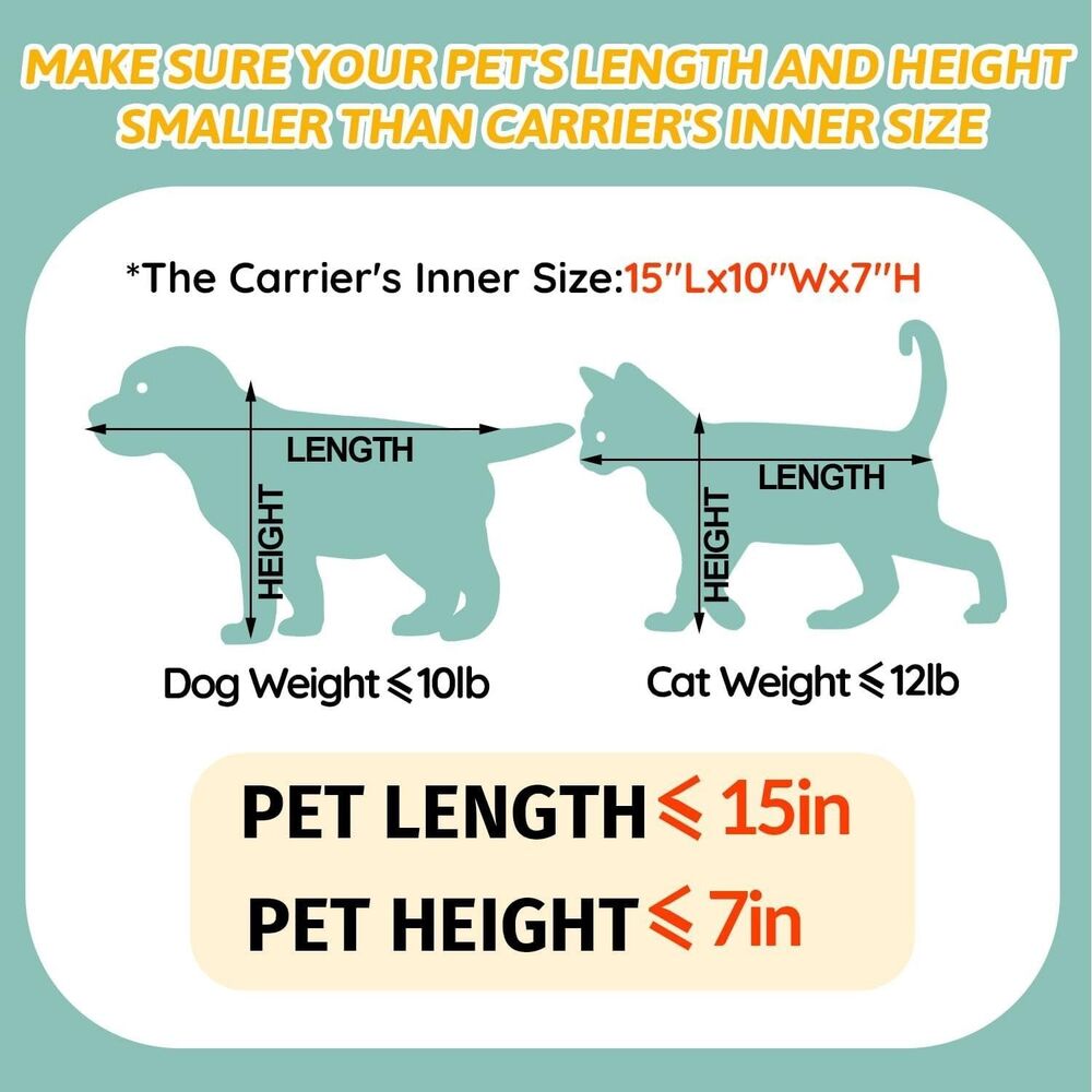 Petskd Pet Carrier 17x12x8.5 JetBlue Allegiant Airline Approved,Pet Travel NEW - Picture 6 of 9